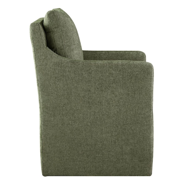 Spruce & Spring Halcyra No Assembly Green Fabric Upholstered