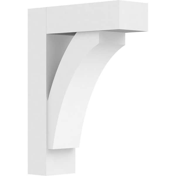 5 in. x 22 in. x 16 in. Thorton Bracket with Block Ends, Standard Architectural Grade PVC Bracket