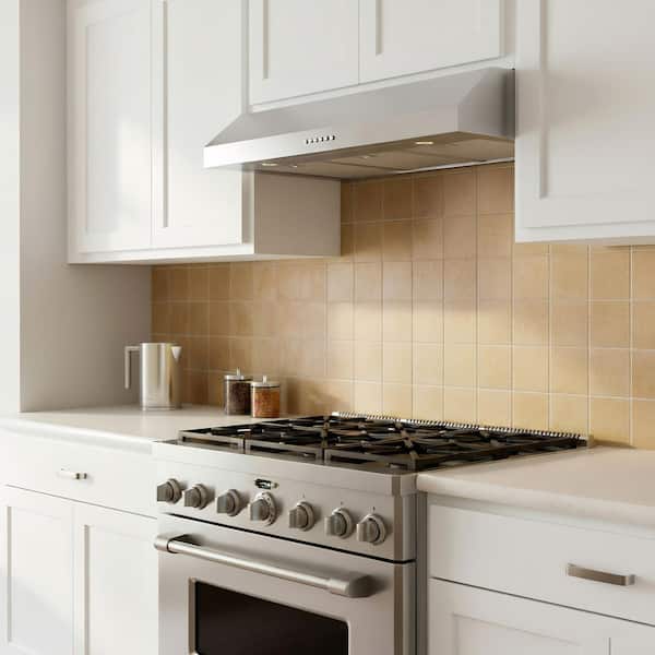 30 in. 600 CFM Ducted Under Cabinet Range Hood in Stainless Steel with 3-Way Venting, Dimmable LEDs and Delay Shutoff