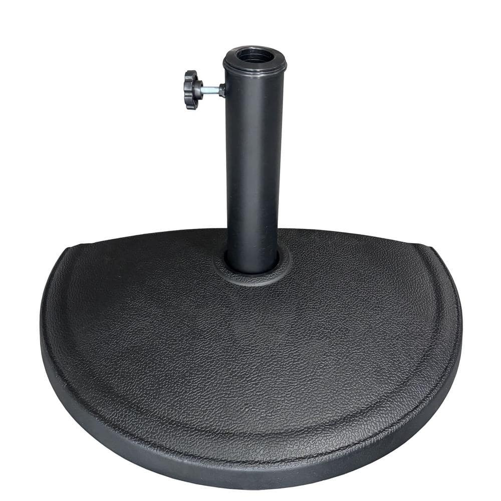 Black Half Round Water Resistant Patio Umbrella Base