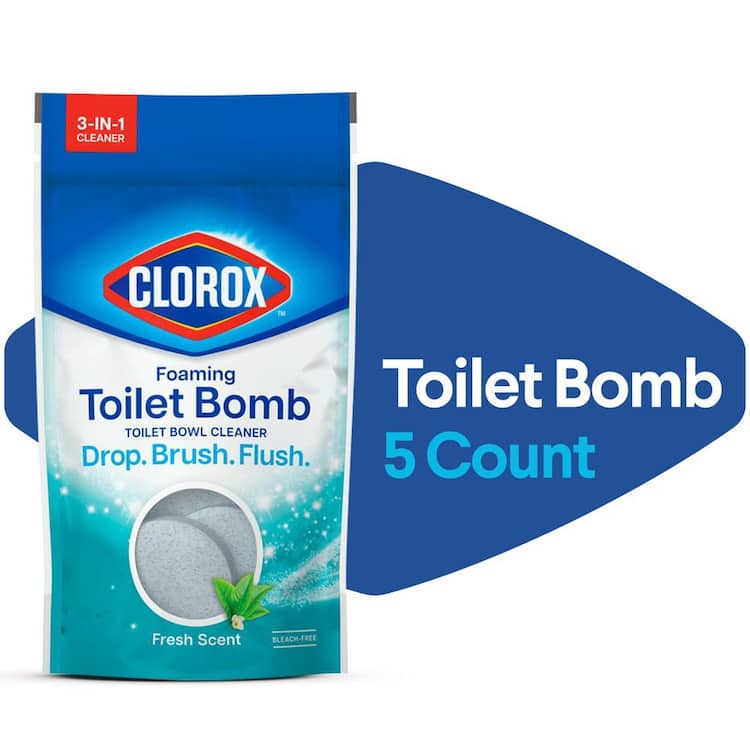 Clorox Foaming Toilet Bomb Fresh Scent Toilet Bowl Cleaner (5-Count)
