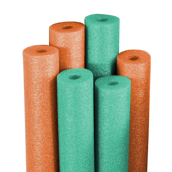 Robelle Teal and Orange Swimming Pool Water Noodles (6-Pack)