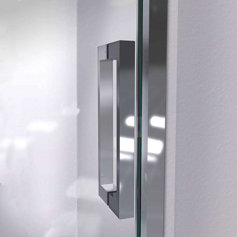 Mirage-Z 60" Frameless Sliding Shower Door with Clear Glass and Brushed Nickel