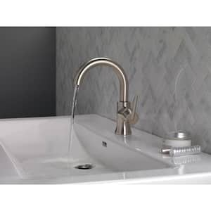 Trinsic Single Hole Single-Handle Bathroom Faucet with Metal Drain Assembly in Stainless