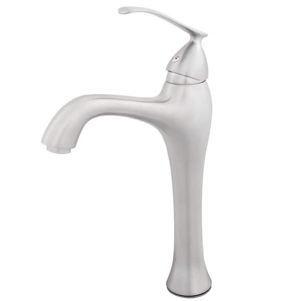 Novatto Traditional Single Hole Single-Handle Bathroom Faucet in Brushed Nickel