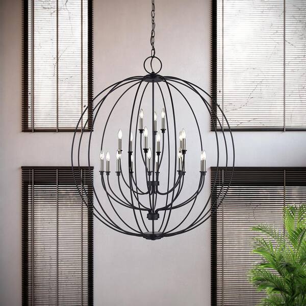 Livex Lighting Milana 19-Light Black Chandelier 46991-04