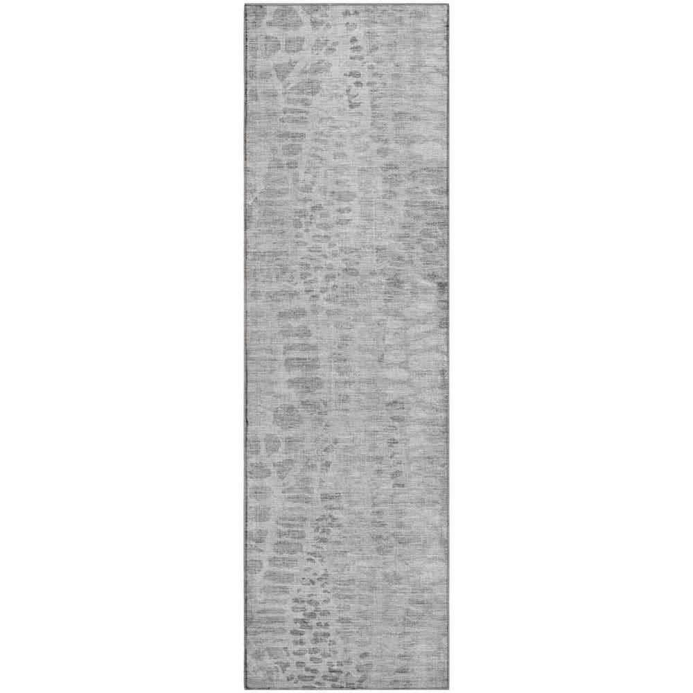 Mayfield Premium Machine Washable Abstract AMF2382 Gray 2 ft. x 7 ft. Runner Rug price history on PriceWatchPro