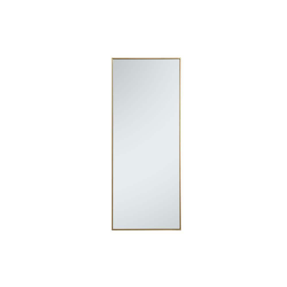 Large Rectangle Brass Modern Mirror (60 in. H x 24 in. W)