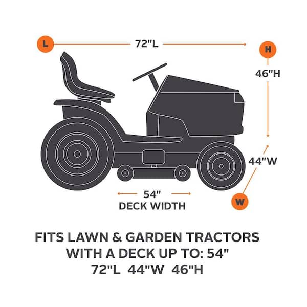 LOVEVER Lawn Mower Cover -Tractor Cover Fits Decks up to 54 Storage