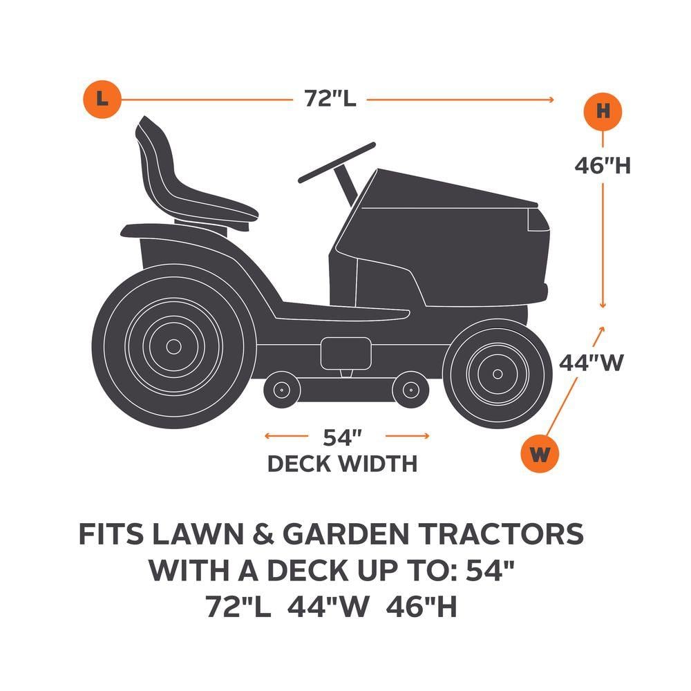 Medium Black Water-Resistant Lawn Tractor Cover