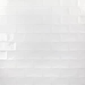 Barbados White 5 in. x 10 in. 9 mm Polished Ceramic Wall Tile (30 pieces / 9.9 sq. ft. / box)