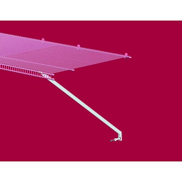 Fixed Mount White Steel 23.5 in. L Standard Support Bracket for 20-in. Deep Wire Shelving