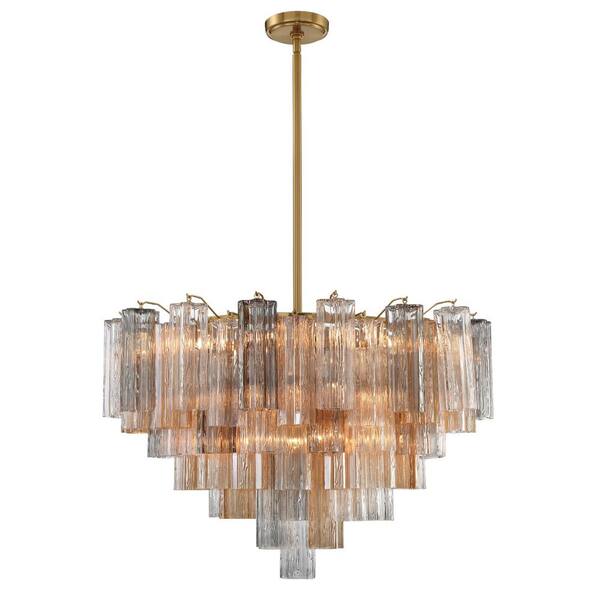 Crystorama 16-light Aged Brass Chandelier Addis Add-316-ag-au - The 