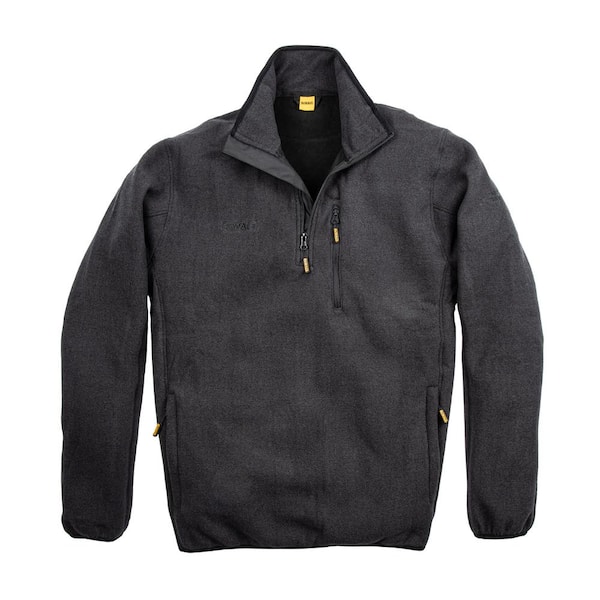 DEWALT Quarter Zip Men's 2X-Large Black Polyester Fleece Pullover