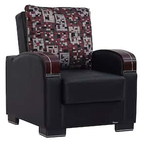 Goliath Collection Black Convertible Armchair with Storage