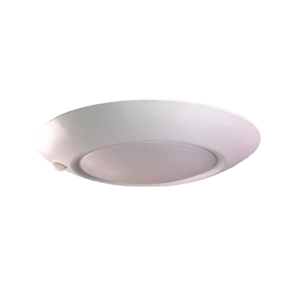 PIR Motion Sensor 7.5 in. 1-Light White LED Flush Mount
