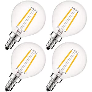 40-Watt Equivalent G16.5 Dimmable Edison LED Bulbs UL Listed 2700K Warm White (4-Pack)