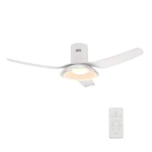 Daisy 52 in. LED Indoor White Smart Ceiling Fan with Dimmable Light and Remote, Works with Alexa and Google Home