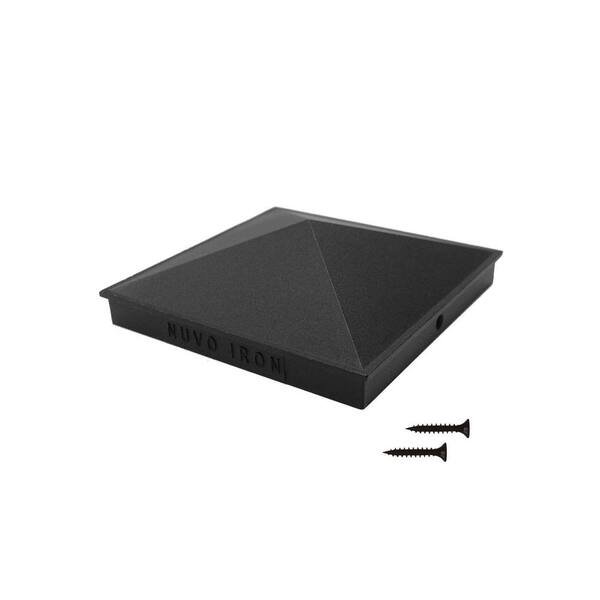 Nuvo Iron 5-1/2-in x 5-1/2-in Black Aluminum Deck Post Cap