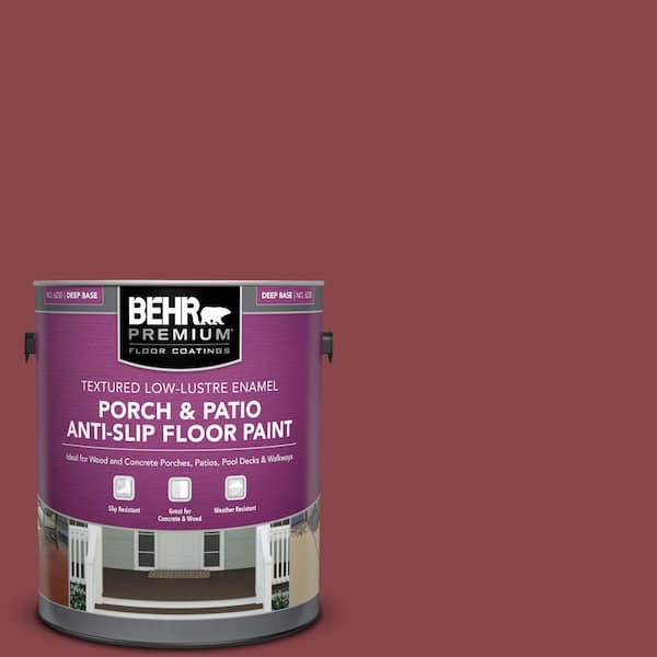 BEHR PREMIUM 1 gal. #PPU1-12 Bolero Textured Low-Lustre Enamel Interior/Exterior Porch and Patio Anti-Slip Floor Paint
