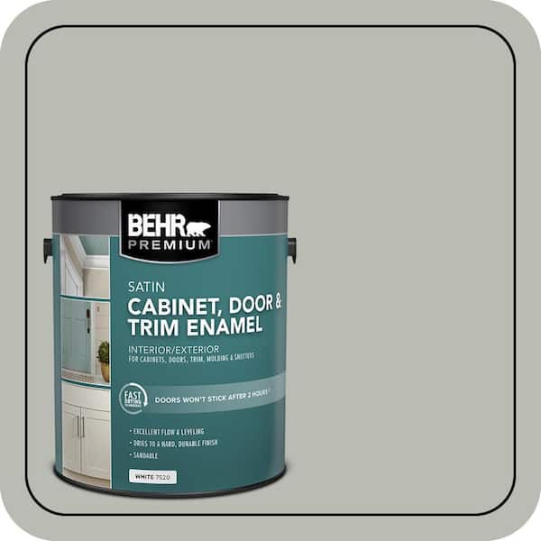 1 gal. #N380-3 Weathered Moss Satin Enamel Interior/Exterior Cabinet, Door & Trim Paint