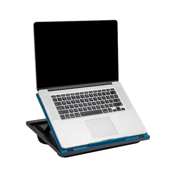 Mind Reader 14.75 in. L x 11 in. W x 7.3 in. H Collapsible Lap Desk Laptop Stand Bed Tray Plastic, Blue