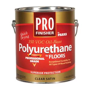 Pro Finisher 1 gal. Clear Satin 350 VOC Oil-Based Polyurethane for Floors (4-Pack)