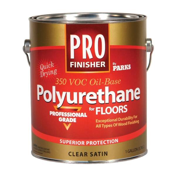 Rust-Oleum Parks Pro Finisher 1 gal. Clear Satin 350 VOC Oil-Based Polyurethane for Floors (4-Pack)