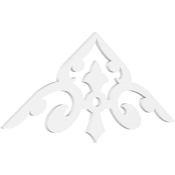 Ekena Millwork Pitch Whitman 1 in. x 60 in. x 25 in. (9/12) Architectural Grade PVC Gable Pediment Moulding