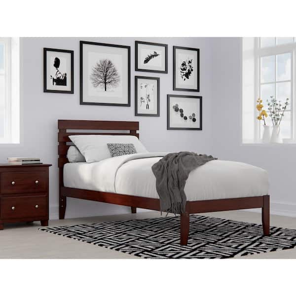 AFI Oxford in Walnut Twin Extra Long Bed with USB Turbo Charger