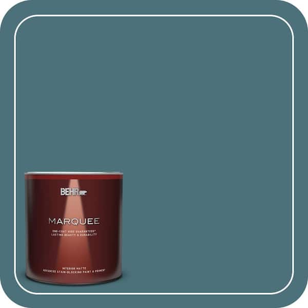 BEHR MARQUEE 1 qt. #S450-6A River Rapids Matte Interior Paint and Primer