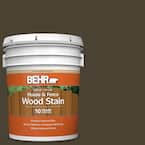 5 gal. #PPU5-01 Espresso Beans Solid Color House and Fence Exterior Wood Stain