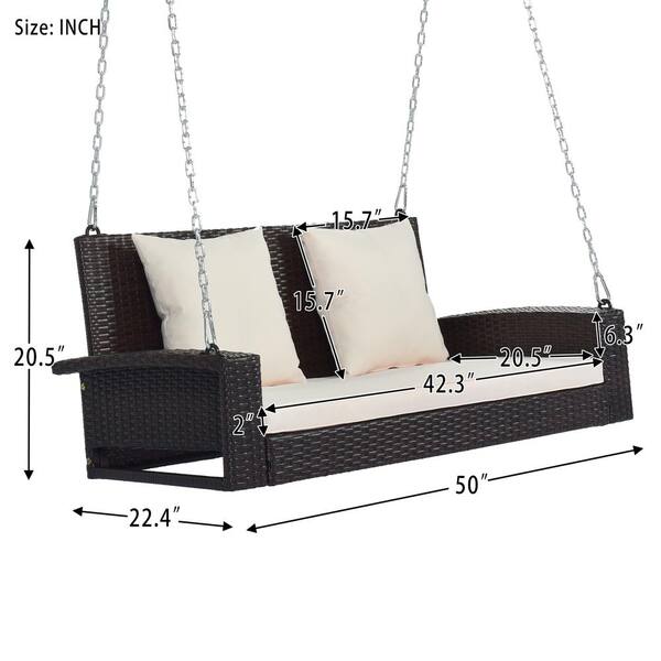 50 inch porch swing cushion