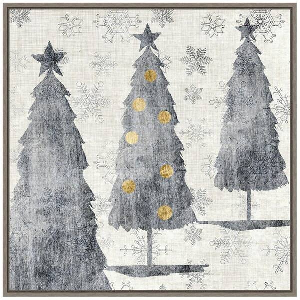 Amanti Art 22 in. Sophisticated Christmas Collection G Christmas Holiday Framed Canvas Box Wall Art