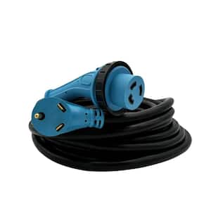 50 ft. 10/3 STW 30 Amp TT-30P/L5-30R RV Power Extension Cord with Curved Twist Lock Handle