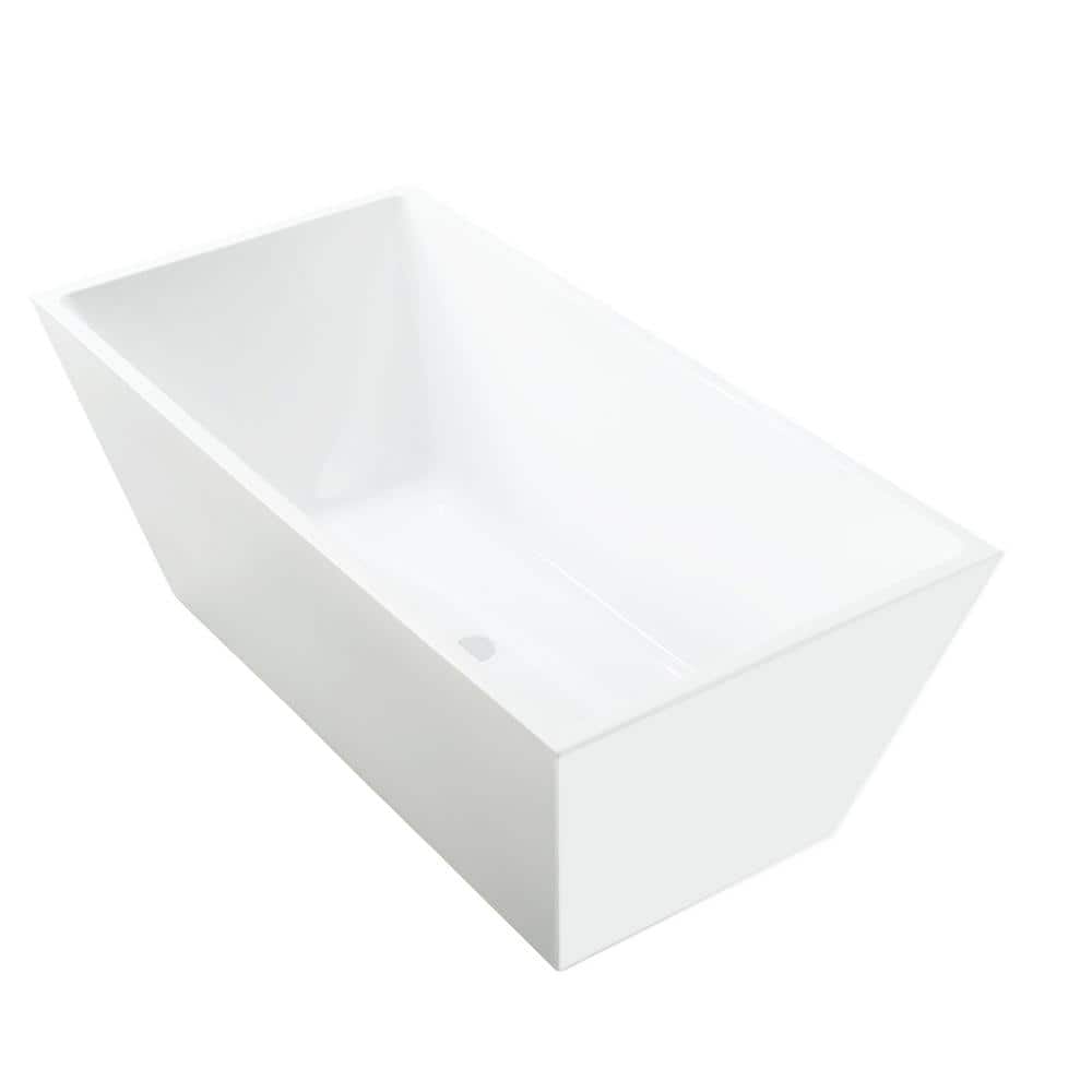 Pure White 67" Acrylic Freestanding Bathtub
