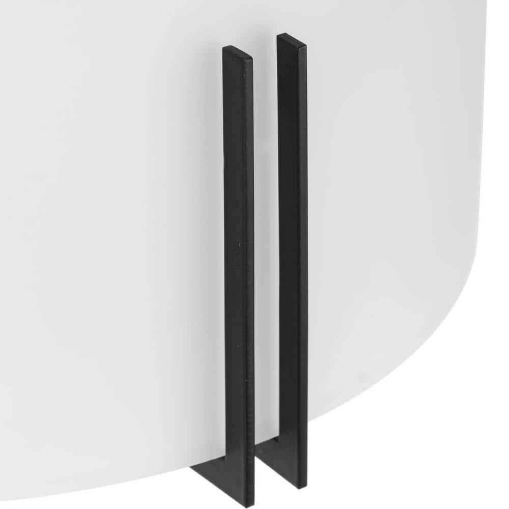 Modern Matte Black Glass Sconce with Etched Shade