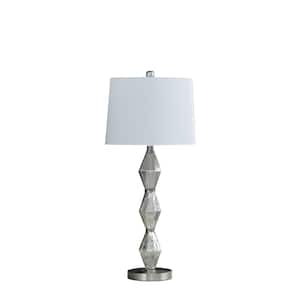 Emil Moderne 29 .5 in. Brushed Silver Table Lamp
