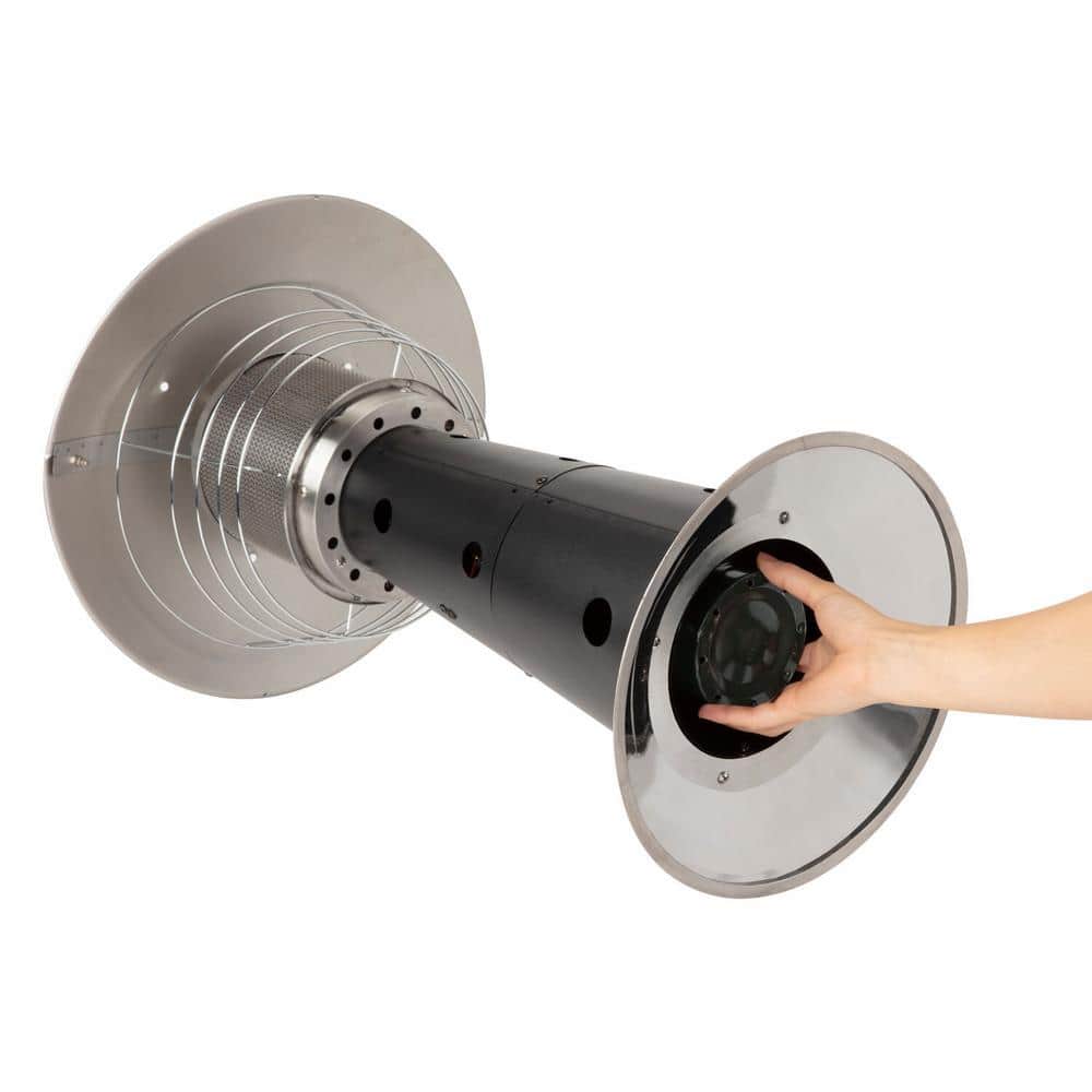 Black Stainless Steel Portable Tabletop Patio Heater, 11,000 BTU