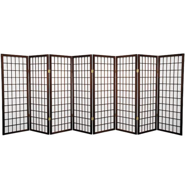 Oriental Furniture 4 ft. Walnut 8-Panel Room Divider
