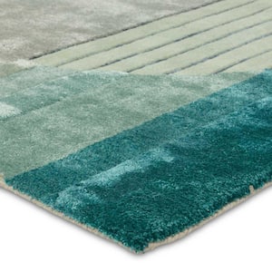 Farhat Green 6 ft. x 9 ft. Abstract Area Rug