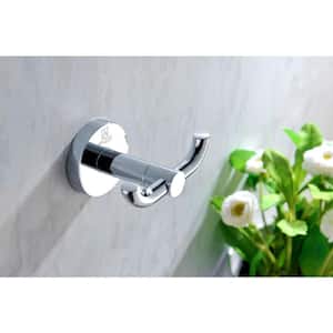 Caster Series Double Robe Hook in Polished Chrome