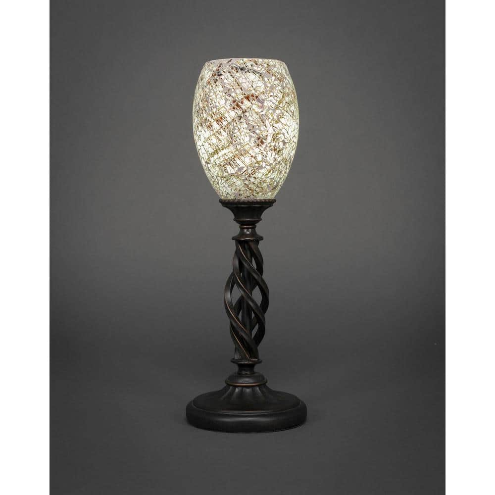 Olympia 16.5 in. Dark Granite Lamp Accent Lamp with Glass Shade 6R1DG5054 The Home Depot