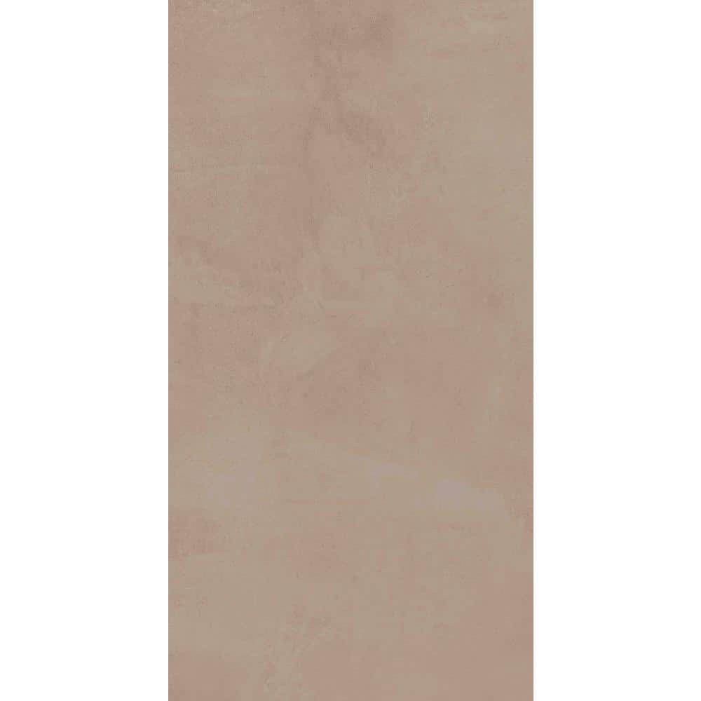 East Village Potter's Clay Brown 12 in. x 24 in. Porcelain Floor Tile