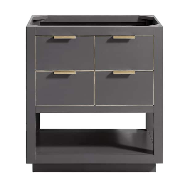 Avanity Allie 30 in. W x 21.5 in. D x 34 in. H Bath Vanity Cabinet Only in Twilight Gray with Gold Trim