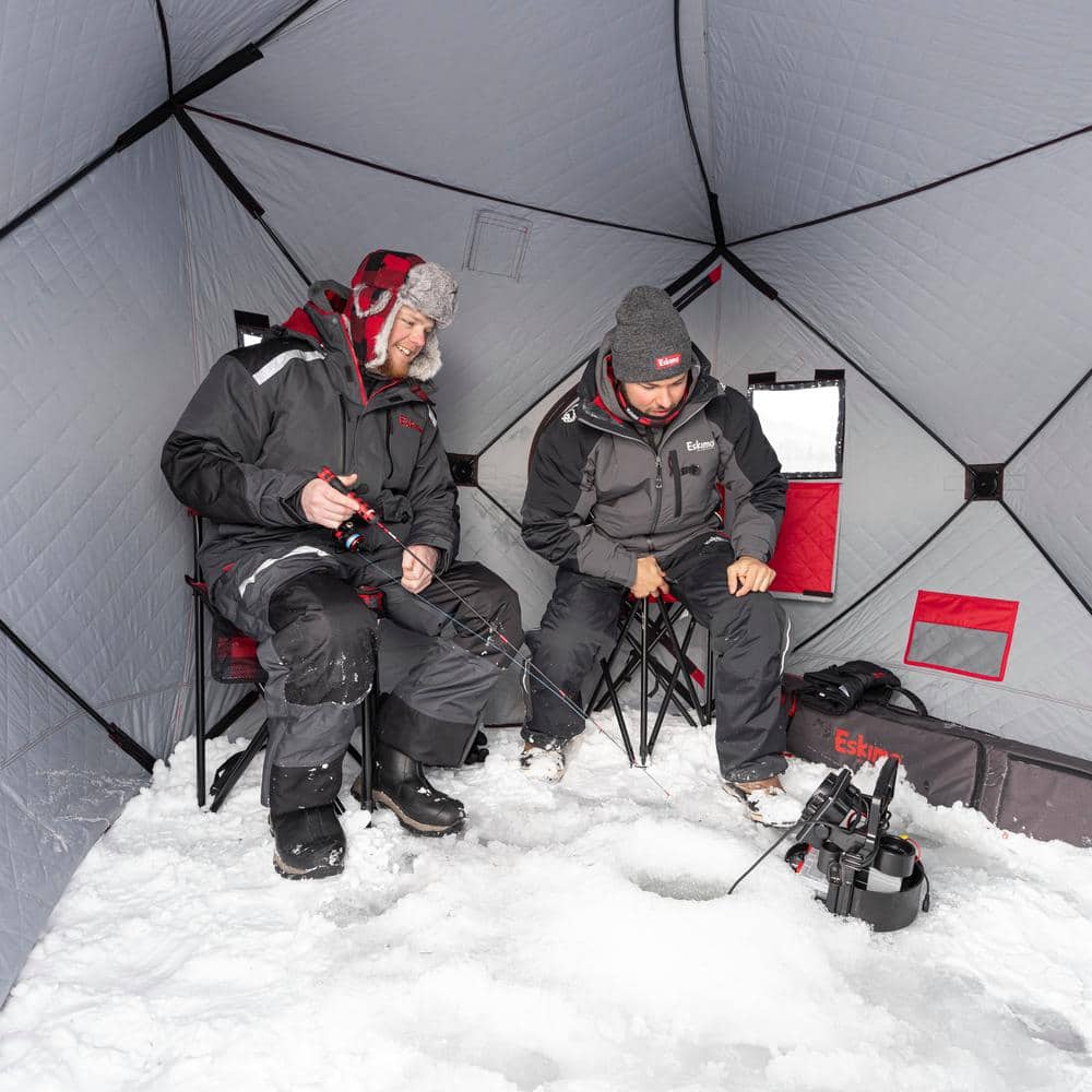 Eskimo QuickFish 3-Person Red Insulated Pop-Up Ice Fishing Shelter