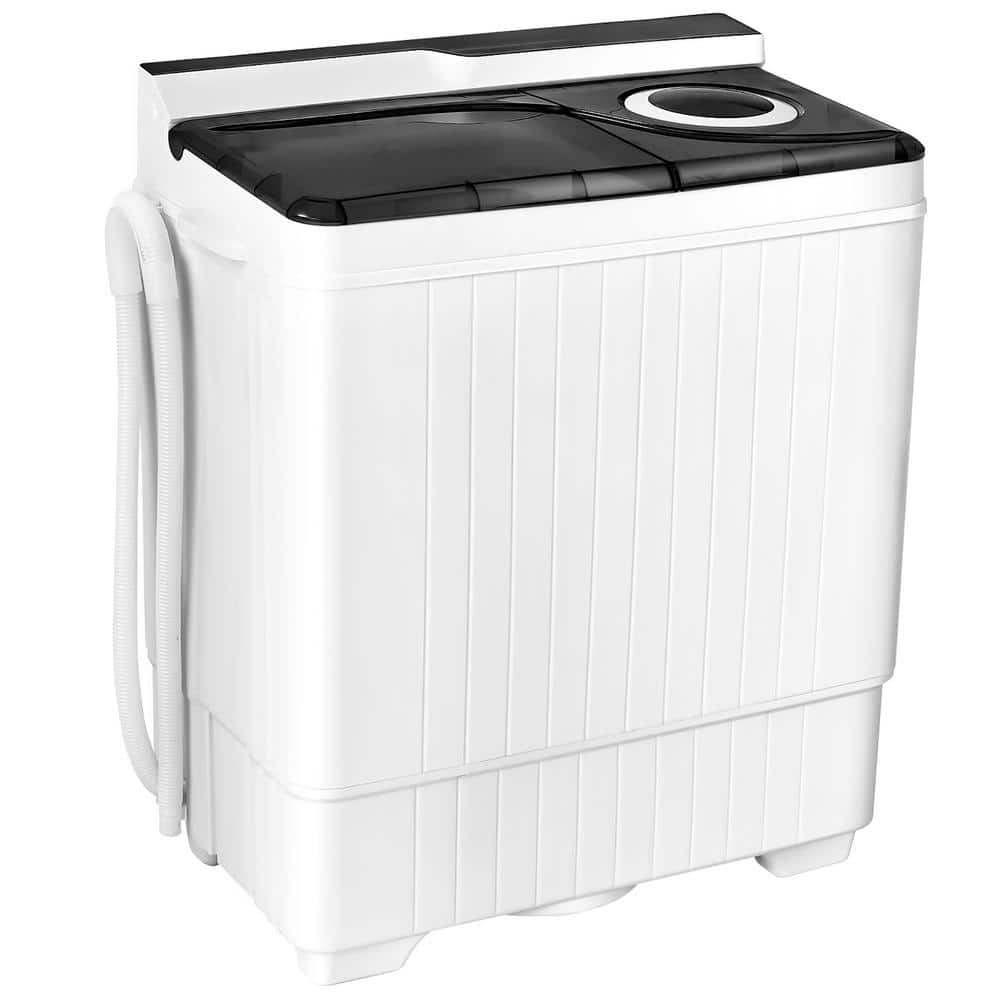 Costway 3.5 cu.ft. 26 lbs. Portable Semi-automatic Traditional Top Load Washer in Gray with UL Certified -  FP10021US-GR