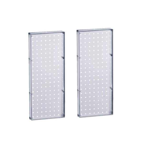 Azar Displays 20.625 in H x 8 in W Pegboard Clear Styrene One Sided Panel (2-Pieces per Box)