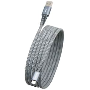Mobilespec 6 ft. Heavy-Duty Micro USB Charge and Sync Cable in Silver