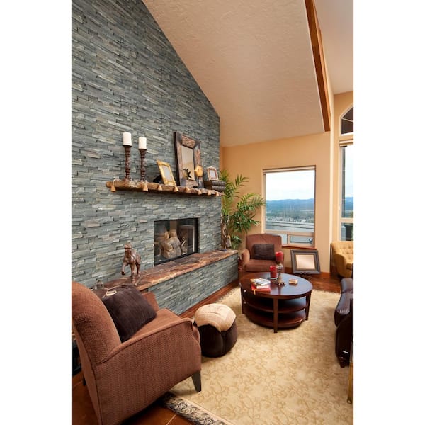 Sierra Blue Ledger Panel 6 in. x 24 in. Natural Quartzite Wall Tile (4 sq. ft./case) Sierra Blue Ledger Panel 6 in. x 24 in. Natural Quartzite Wall Tile (4 sq. ft./case)